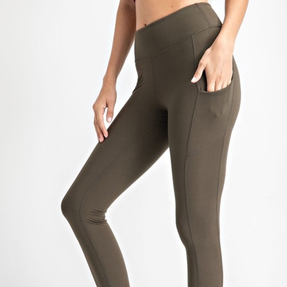 Full Length Leggings with Wide Waistband NWT